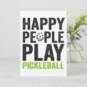 面白い ハッピーな人たち 遊ぼう ピックルボール ディンク スポーツ ギフト 招待状 (スタンド正面)