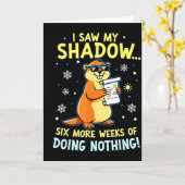 面白い！ハロウィンのようなグラウンドホッグデー　6週間も何もしない カード (黄色い花)