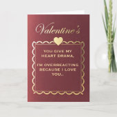 面白い「ハートのドラマ」バレンタインデー彼女へ シーズンカード (正面)