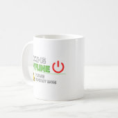 面白い！「パパはオフライン中」コーヒーマグ コーヒーマグカップ (正面左)