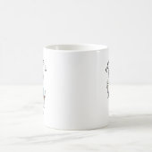面白い パピヨン 犬 ビジネス スーツ コーヒー コーヒーマグカップ (中央)
