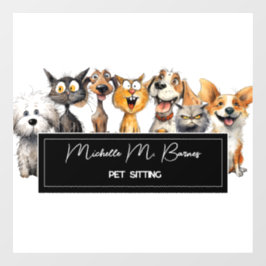 面白い！ペットシッター 犬 猫 プロフェッショナル ウィンドウサイン