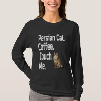 面白い ペルシャ猫 コーヒー ソファ 私 猫好き ママ パパ 祖父 Tシャツ