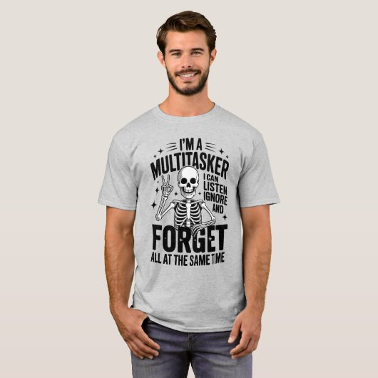 面白い マルチタスカーです Tシャツ (正面フル)