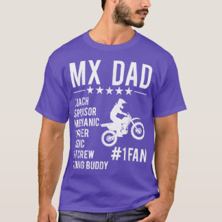 面白い モトクロス M パパ 1 ファン ダートバイク コーチ スポンサー Tシャツ
