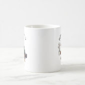 面白い モンキー犬 ビジネススーツ コーヒー コーヒーマグカップ (中央)
