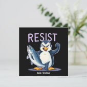 面白い レジスタンス ペンギン 関税に反対するデモ 招待状 (スタンド正面)