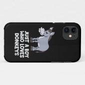 面白い ロバが大好きな少年 Case-Mate iPhoneケース (裏面(横))