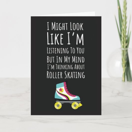 面白い ローラー スケート カード スケート スケーター 彼女のため (正面)