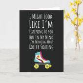 面白い ローラー スケート カード スケート スケーター 彼女のため (黄色い花)