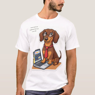 面白い「一生懸命働く」ダックスフント オーダーメイド マグカップ Tシャツ