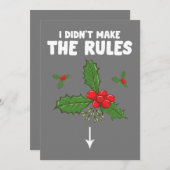 面白い 不適切な クリスマス 大人 私は作ってない 招待状 (正面/裏面)