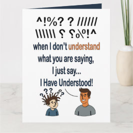 面白い「了解しました」ソーシャルアニエティー・ユーモア カード