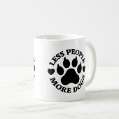面白い 人より犬 パウプリント コーヒーマグカップ (正面右)