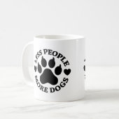 面白い 人より犬 パウプリント コーヒーマグカップ (正面左)