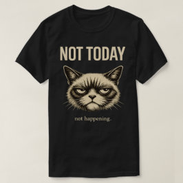 面白い 今日はダメ 猫 ミニマリスト サラシック Tシャツ