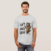 面白い「今日は大人になれない」ルーズフーディー猫✨😴🐈 Tシャツ (正面フル)