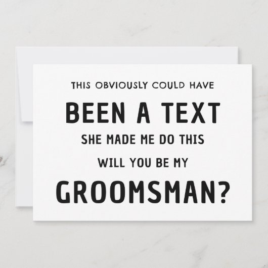 面白い？仲間の結婚式の誘いカード | 最高の男の誘い 招待状 (正面)