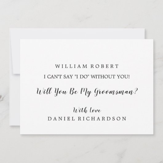 面白い？仲間の結婚式の誘いカード | 最高の男の誘い 招待状 (裏面)