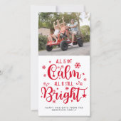 面白い 全てが穏やかではない 全てがまだ明るい フォト シーズンカード (正面)