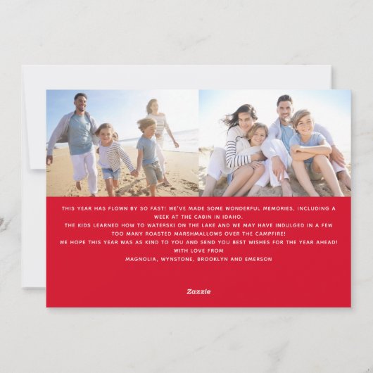 面白い 全てが穏やかではない 全てがまだ明るい フォト シーズンカード (裏面)