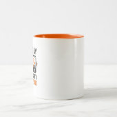 面白い 冗談好き カフェイン中毒 ツートーンマグカップ (中央)