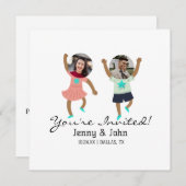 面白い！写真追加カスタマイズされた新郎新婦の結婚式 (正面/裏面)