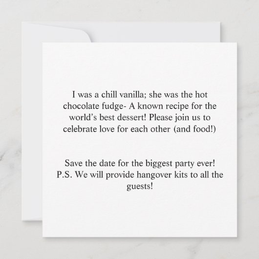 面白い！写真追加カスタマイズされた新郎新婦の結婚式 (裏面)