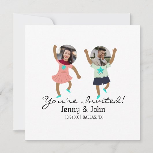 面白い！写真追加カスタマイズされた新郎新婦の結婚式 (正面)