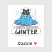 面白い 冬のために作られていない かわいい猫 コーヒー アニメ シール (シート)