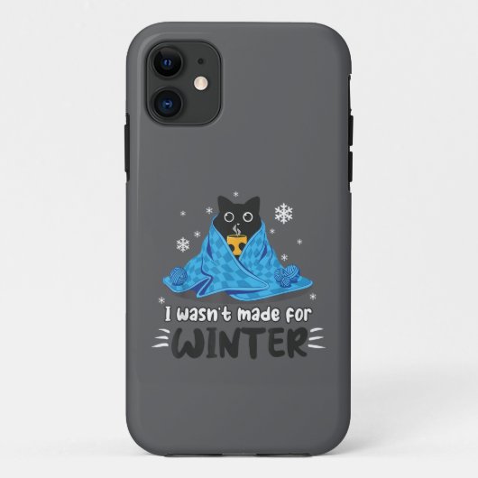 面白い 冬のために作られていない かわいい猫 コーヒー アニメ Case-Mate iPhoneケース (裏面)