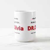 面白い！博士課程ママの卒業おめでとう！ コーヒーマグカップ (中央)