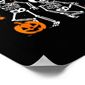 面白い 反トランプ ハロウィン スケルトン ポスター (角)