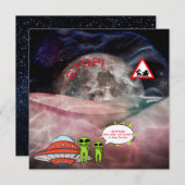 面白い 天文学 クリスマス エイリアン カートゥーン あなたの名前 (正面/裏面)