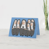 面白い「太った修道女」ギフト、あらゆる行事に カード (正面)
