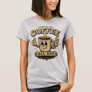 面白い 女性 コーヒー グラフィックTシャツ ギフト Tシャツ