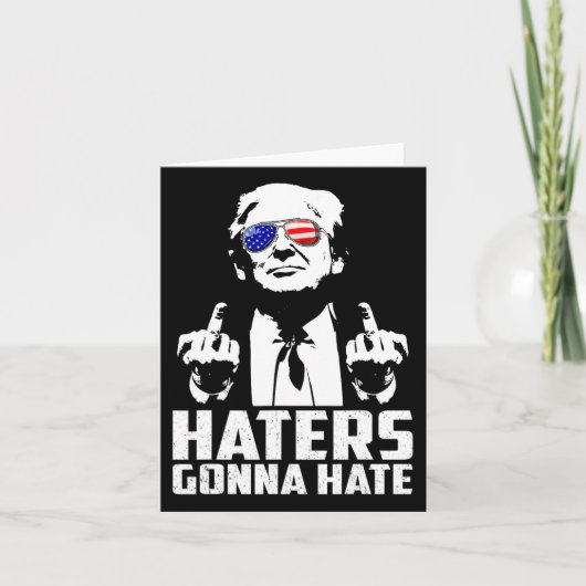 面白い 嫌いなやつは嫌い大統領ドナルド・トランプ ミッド カード (正面)