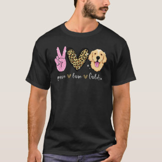 面白い 平和 愛 ゴールデンレトリバー お父さん 犬 Tシャツ