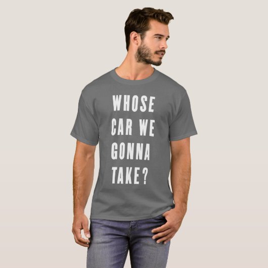面白い 引用符 ギフト レトロ 車 誰の Tシャツ (正面フル)