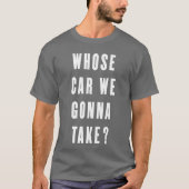 面白い 引用符 ギフト レトロ 車 誰の Tシャツ (正面)