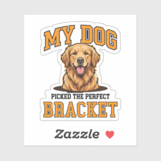 面白い！愛犬が完璧なブラケットを選んだ バスケットボール シール