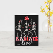 面白い 放射線技師 ラブ ヴァレンタイン X線 医療技術 カード (黄色い花)