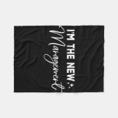 面白い、新しい管理職です！かわいい新婦ハニームーン フリースブランケット (正面(横))