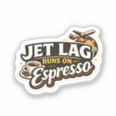 面白い 旅行 コーヒー 愛好家 ハット シール (正面)