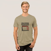 面白い 明日やろう | 面白い先延ばし トライブレンドTシャツ (正面全面)