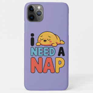 面白い 昼寝 が必要 かわいい 眠そうな カートゥーン iPhone 11 PRO MAXケース