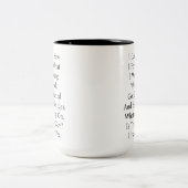 面白い「来た、見た、忘れた」 ツートーンマグカップ (中央)