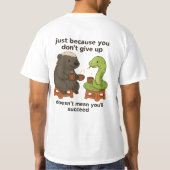 面白い・楽しい・創造的な・おもしろ画像・名言 Tシャツ (裏面)