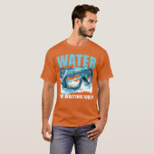 面白い 水泳 泳ぐ スポーツ 練習 泳ぐ レトロ Tシャツ (正面フル)
