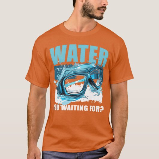 面白い 水泳 泳ぐ スポーツ 練習 泳ぐ レトロ Tシャツ (正面)